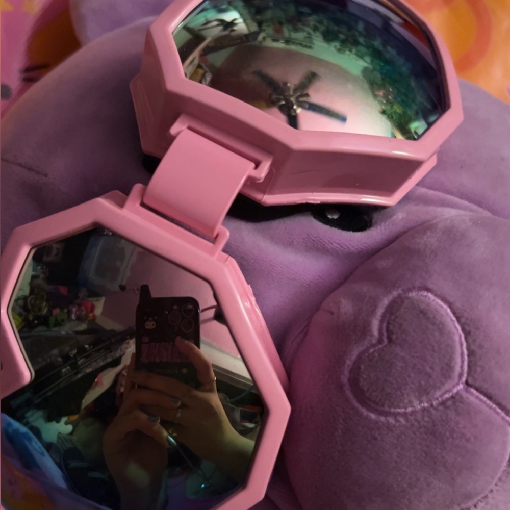 Pink Heart Octagonal Sunglasses/goggles